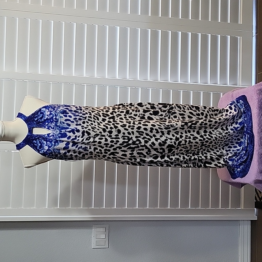 Cache Long Leopard Print Dress - image 1